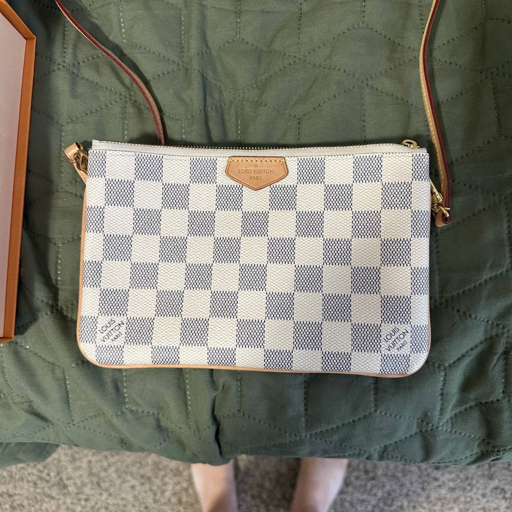 Louis Vuitton Damier Azur Double Zip Crossbody